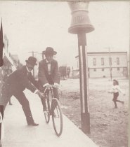 Bicylists at Crews Drugs